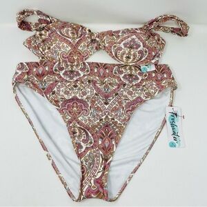 NWT Freshwater Paisley Bikini Set Size XL